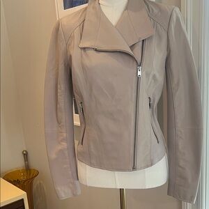 Marc New York Light Taupe Leather Jacket
